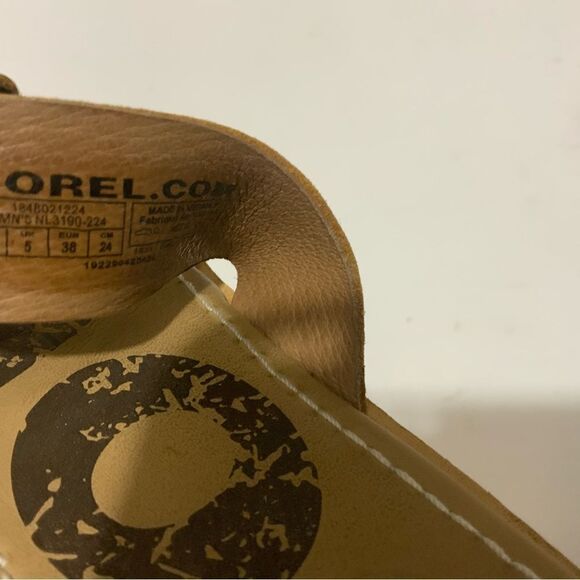 Sorel Ella Slide Sandal Camel Brown Women’s Size 7/38 - Picture 5 of 8